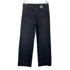 NEW Express Wide Leg High Rise Jeans Women's Size 14 Black